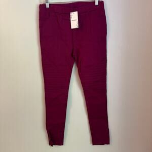 NWT Pantalon Women’s Large Magenta Women’s Pull-on Moto Leggings